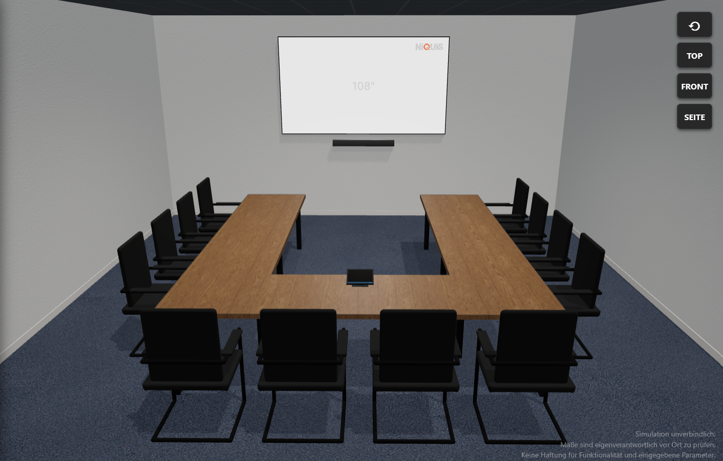 Boardroom mit Cisco Room Kit Pro und Quad Camera