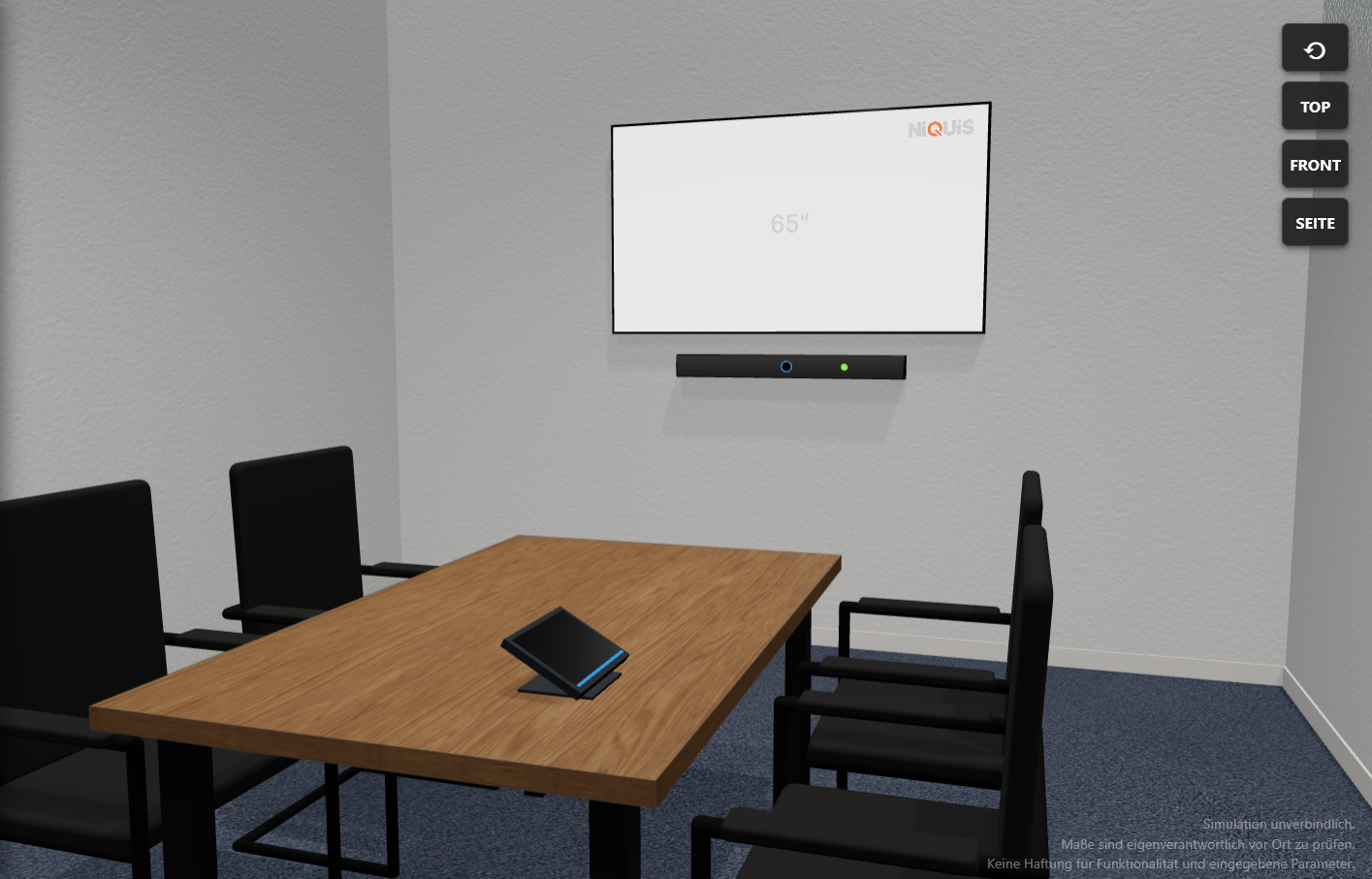 Huddle Space mit Zoom Room und Rally Bar Mini